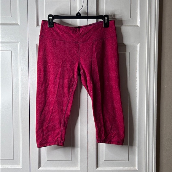 Prana Pants - Prana Pink Patterned Cropped Leggings